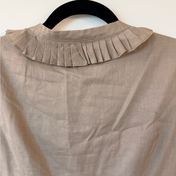 BCBGeneration Taupe Ruffled Midi Dress - Picture 8 of 8